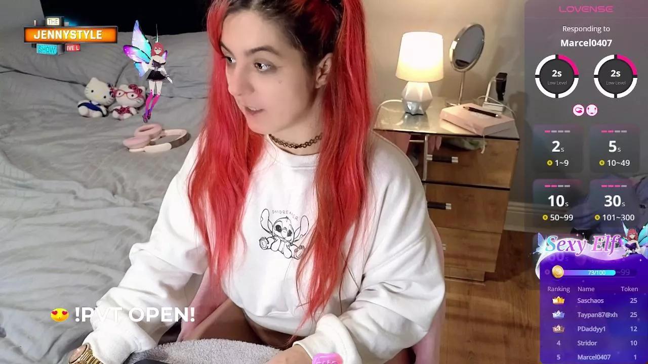 Cling to live show with Jenny_Style from Cam4 